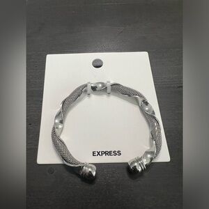 EXPRESS Silver Tone Twisted Mesh Bracelet